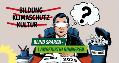 Die Listenverbindung aus CDU, FDP und UWV setzt im Kreis Euskirchen auf einen rigorosen Sparkurs – ohne Konzept, ohne Weitsicht. Bildung, Klimaschutz, Kultur und Soziales werden radikal beschnitten, als ließen sich Finanzprobleme einfach wegsparen. Doch diese kurzsichtige Politik pumpt sich Geld aus der Zukunft und hinterlässt einen Scherbenhaufen, den kommende Generationen teuer bezahlen müssen. Warum dieser Sparkurs mehr Schaden als Nutzen bringt, erfahren Sie hier.